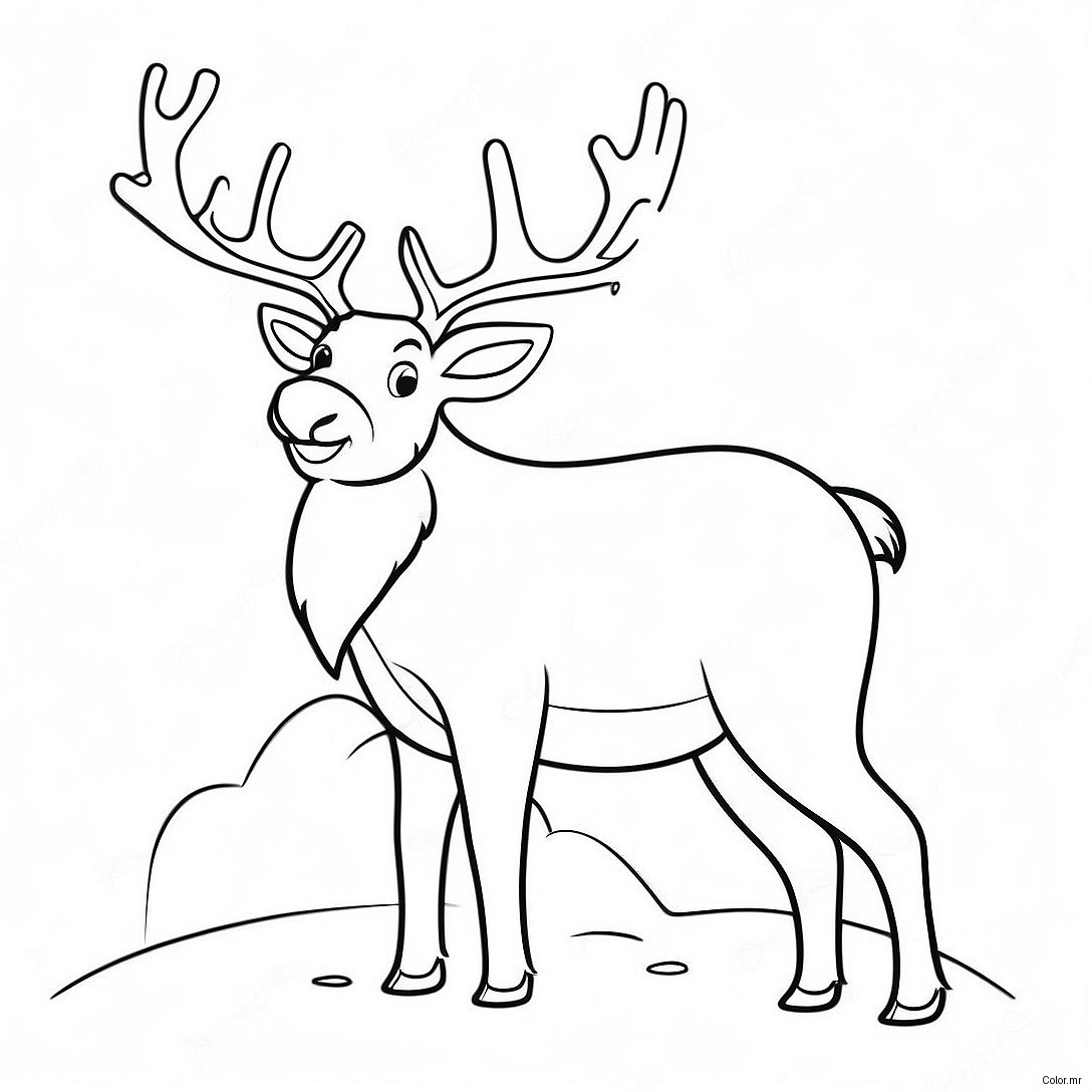 Page A Colorier Renne Realiste 241 193