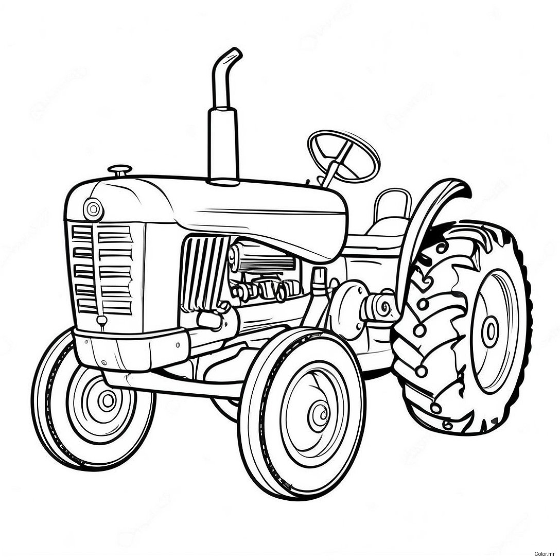 Page A Colorier Tracteur De Traction Vintage 39478 32781