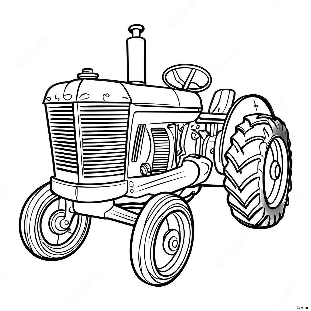 Page A Colorier Tracteur De Traction Vintage 39478 32784