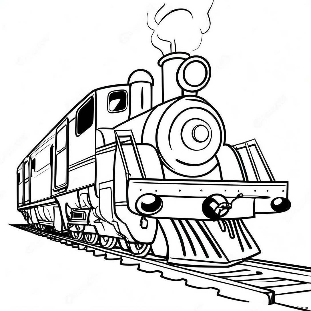 Page A Colorier Train Realiste 37966 31569