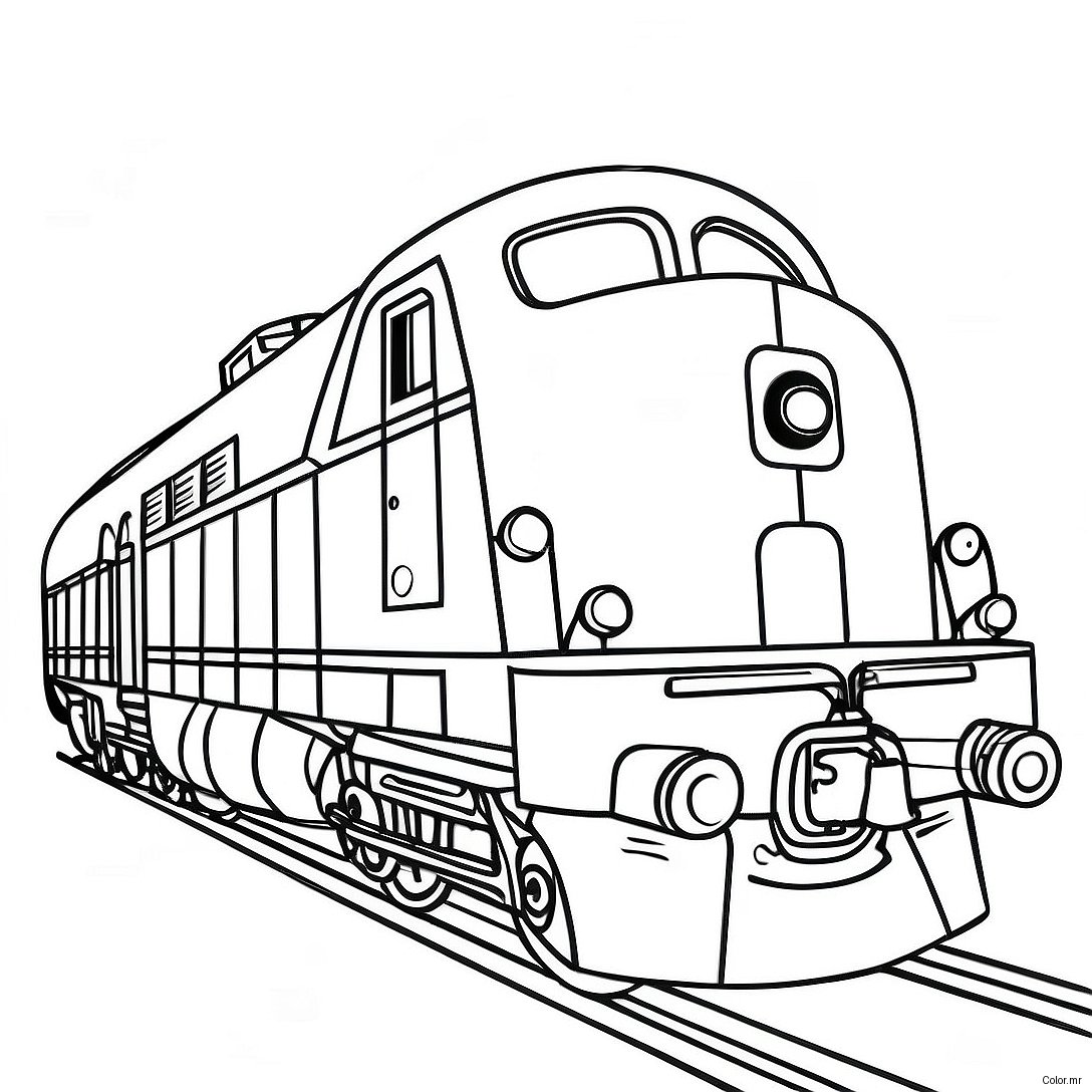 Page A Colorier Train Realiste 37966 31570