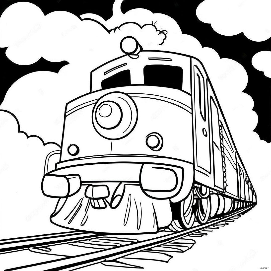 Page A Colorier Train Realiste 37966 31571