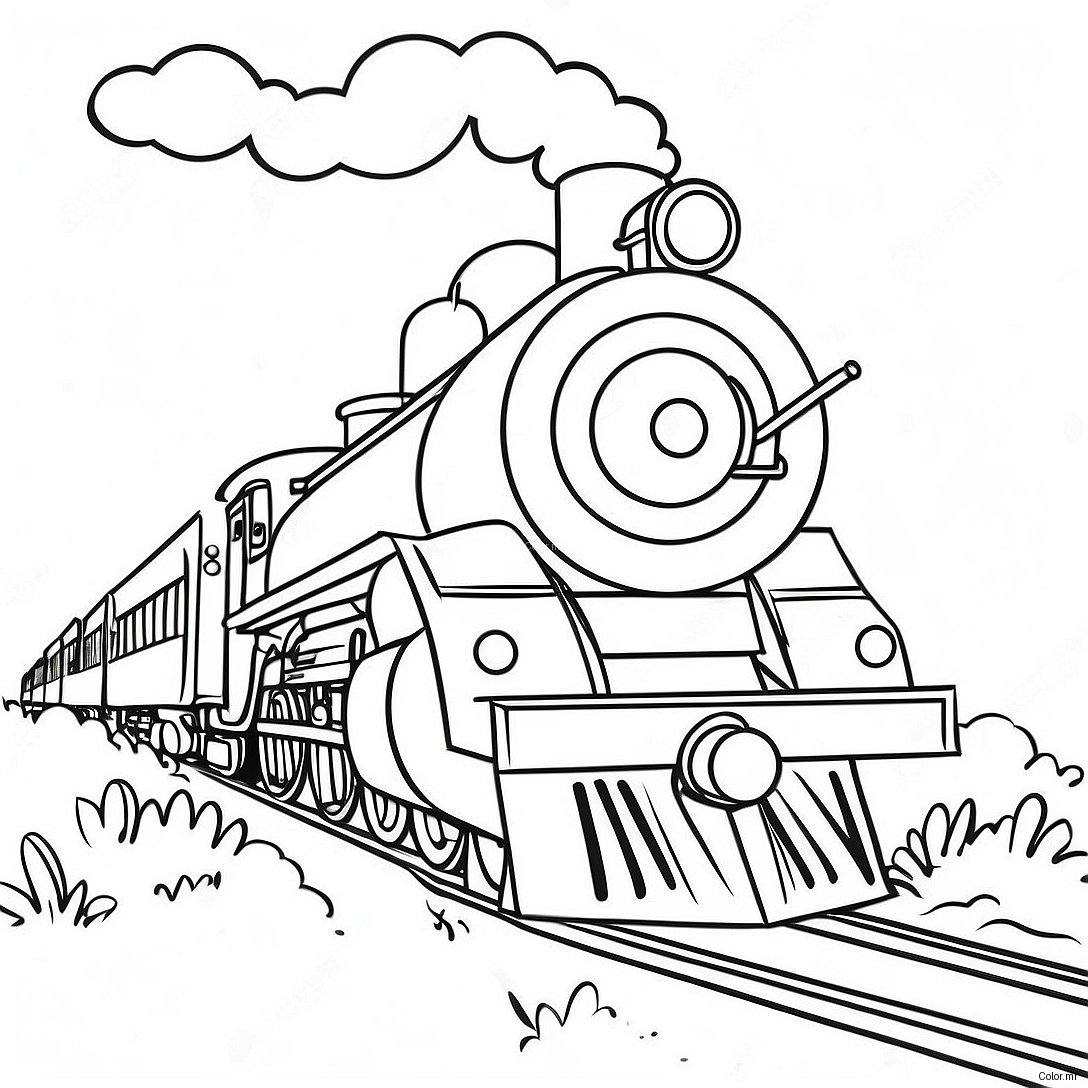 Page A Colorier Train Realiste 37966 31572