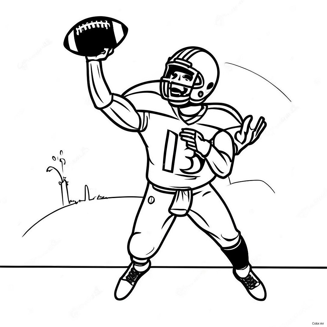 Page A Colorier Tua Tagovailoa Lancant Un Football 45764 38125