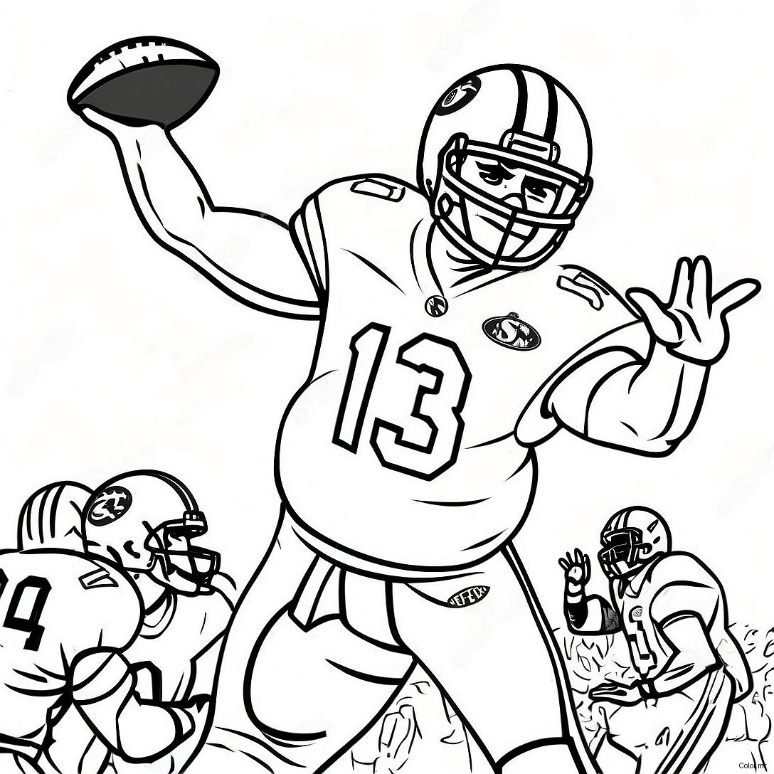 Page A Colorier Tua Tagovailoa Lancant Un Football 45764 38127