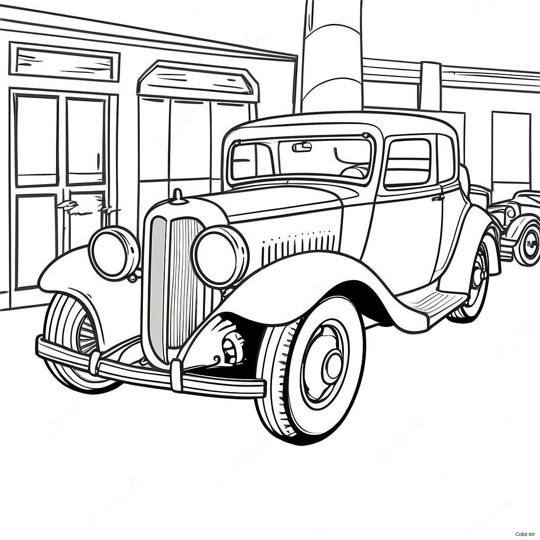 Page A Colorier Voiture Vintage Classique 38717 32181