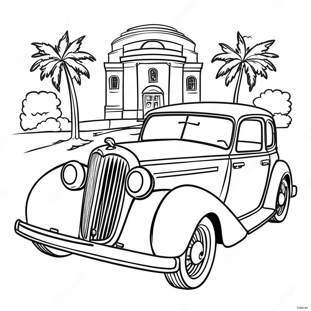 Page A Colorier Voiture Vintage Classique 38717 32182