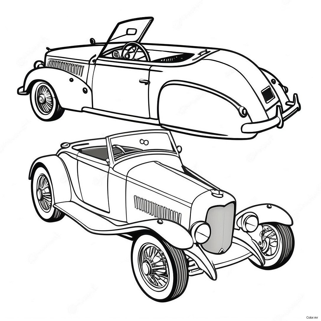 Page A Colorier Voiture Vintage Classique 38717 32184