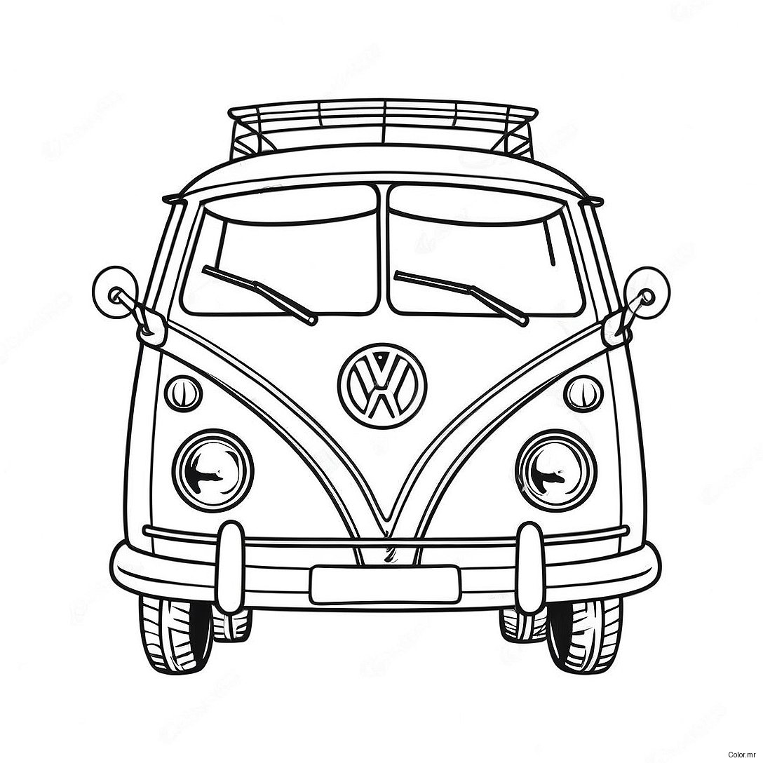 Page A Colorier Volkswagen Van Vintage 56742 47162