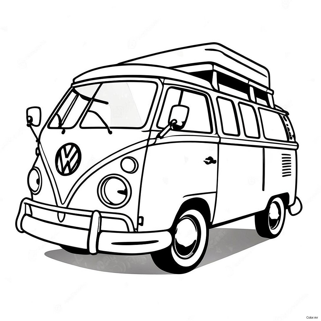 Page A Colorier Volkswagen Van Vintage 56742 47164