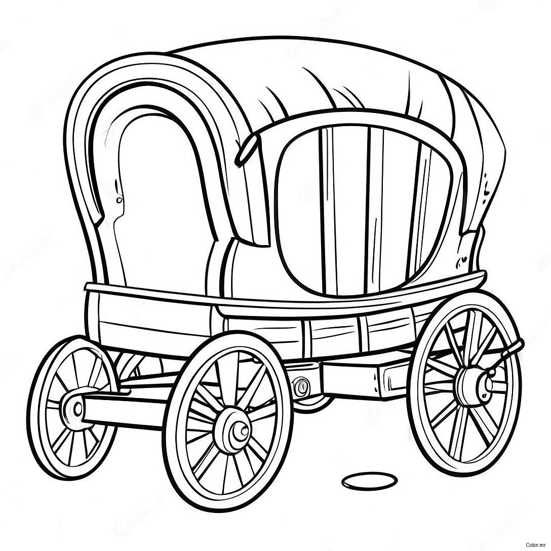 Page A Colorier Wagon En Bois Vintage 74456 61429