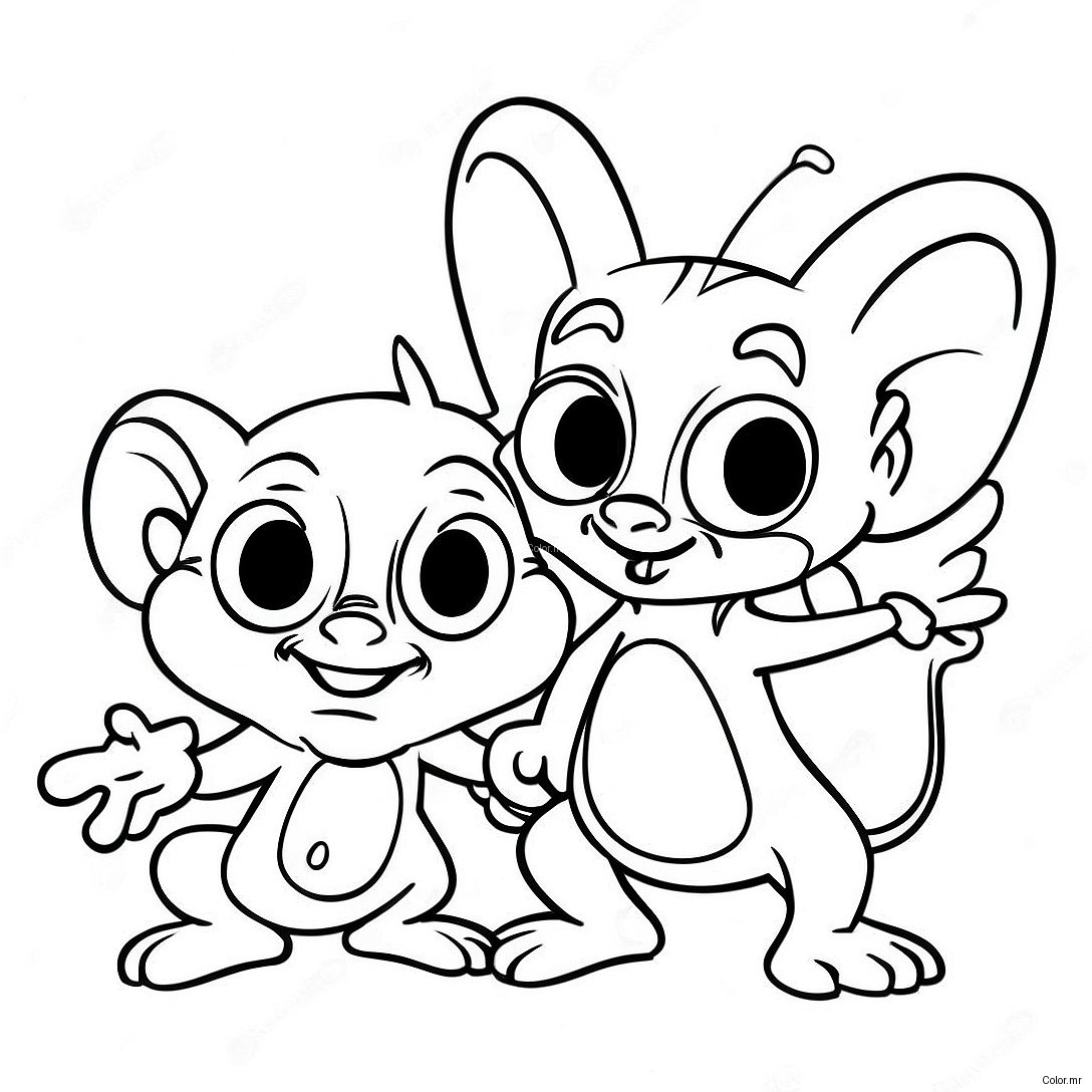 Pinky And The Brain In A Silly Situation Coloring Page 38347 31896