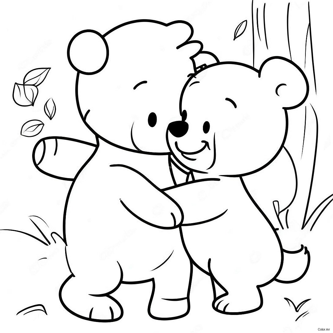 Playful Christopher Robin With Pooh Coloring Page 34783 28968
