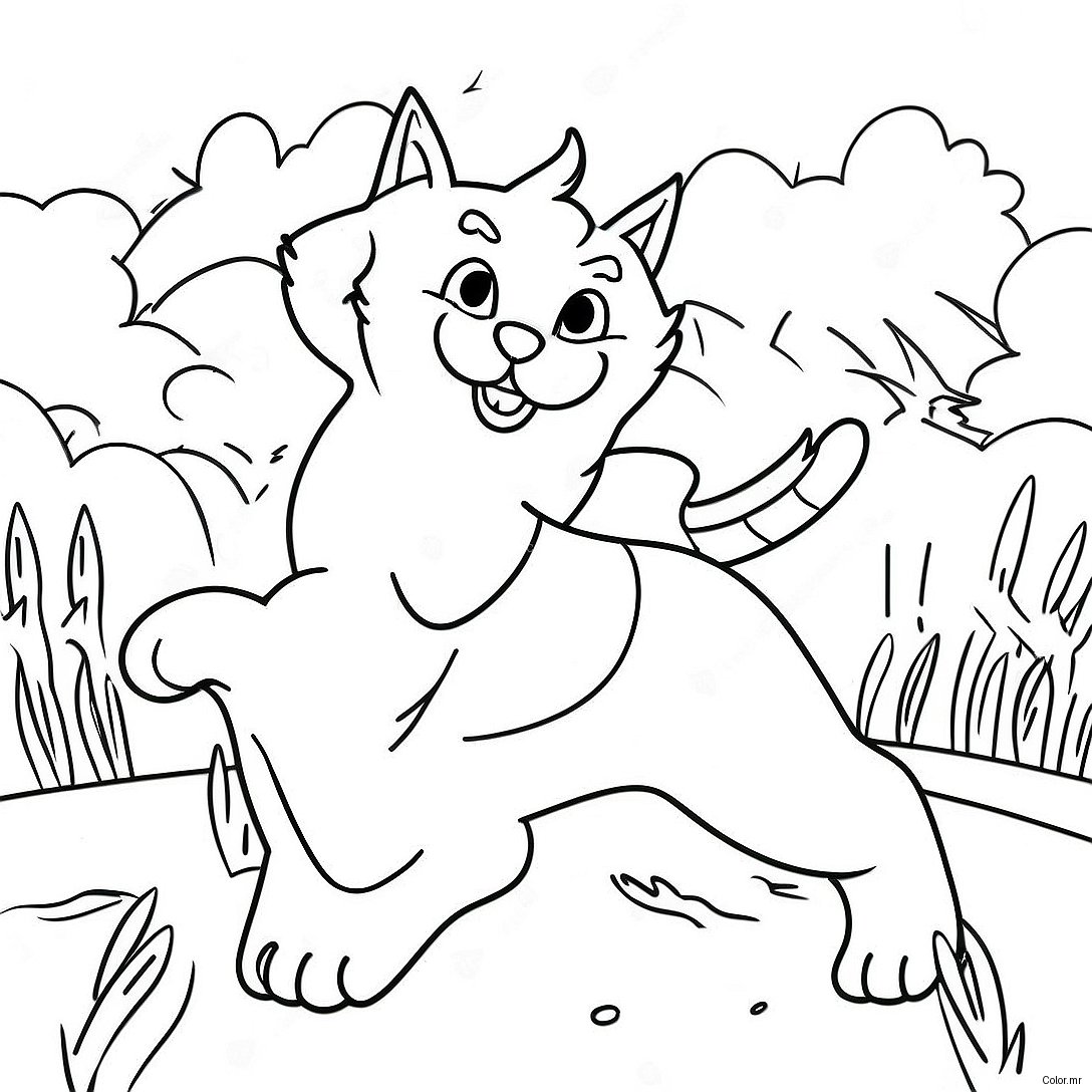 Realistic Warrior Cat Battle Scene Coloring Page 22403 20667