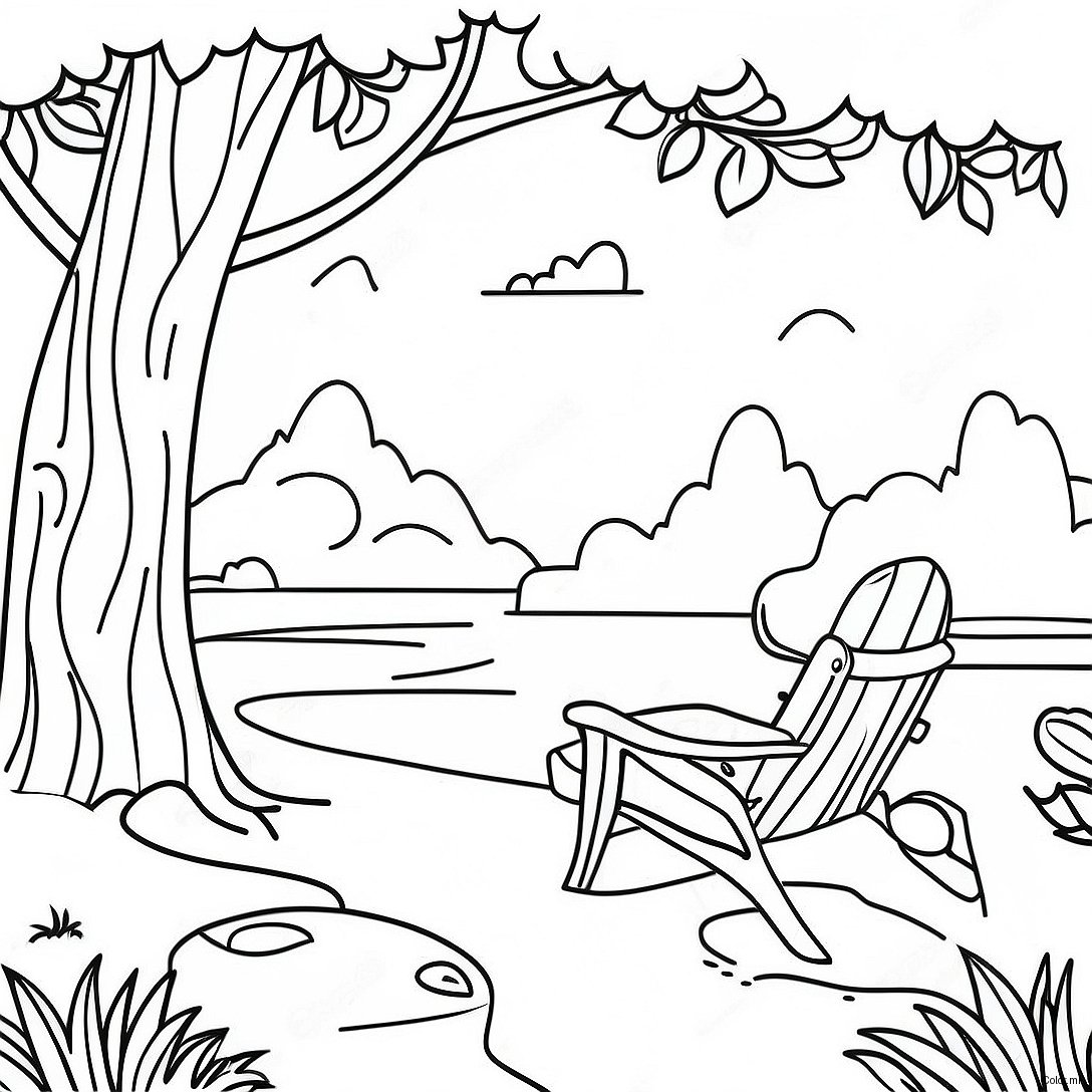 Relaxing Nature Scenes Mindfulness Coloring Page 53759 44804