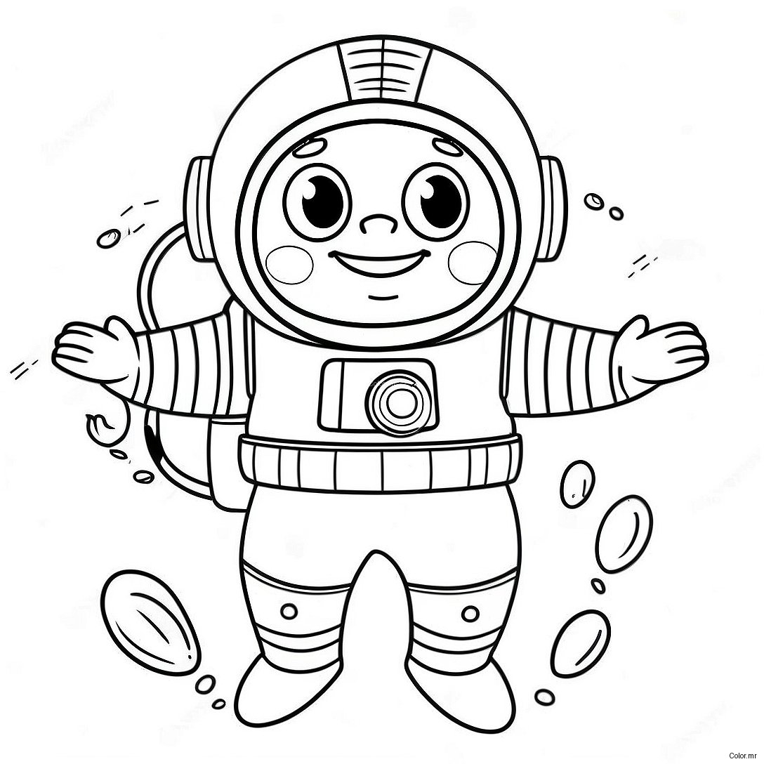 Sandy Cheeks In Her Diving Suit Coloring Page 14930 12355