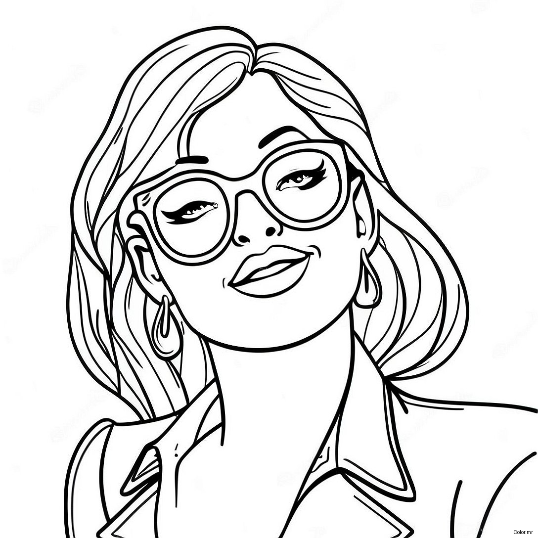 Sassy Bad Bitch With Sunglasses Coloring Page 51155 42613
