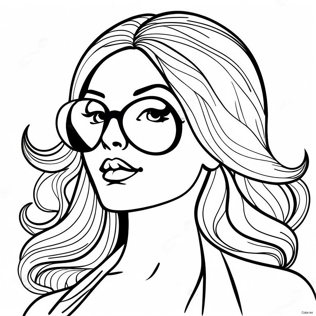 Sassy Bad Bitch With Sunglasses Coloring Page 51155 42614