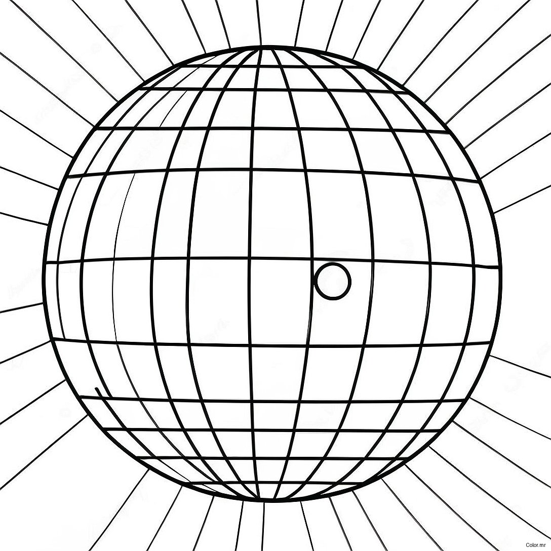 Shiny Disco Ball In A Nightclub Coloring Page 19959 18617