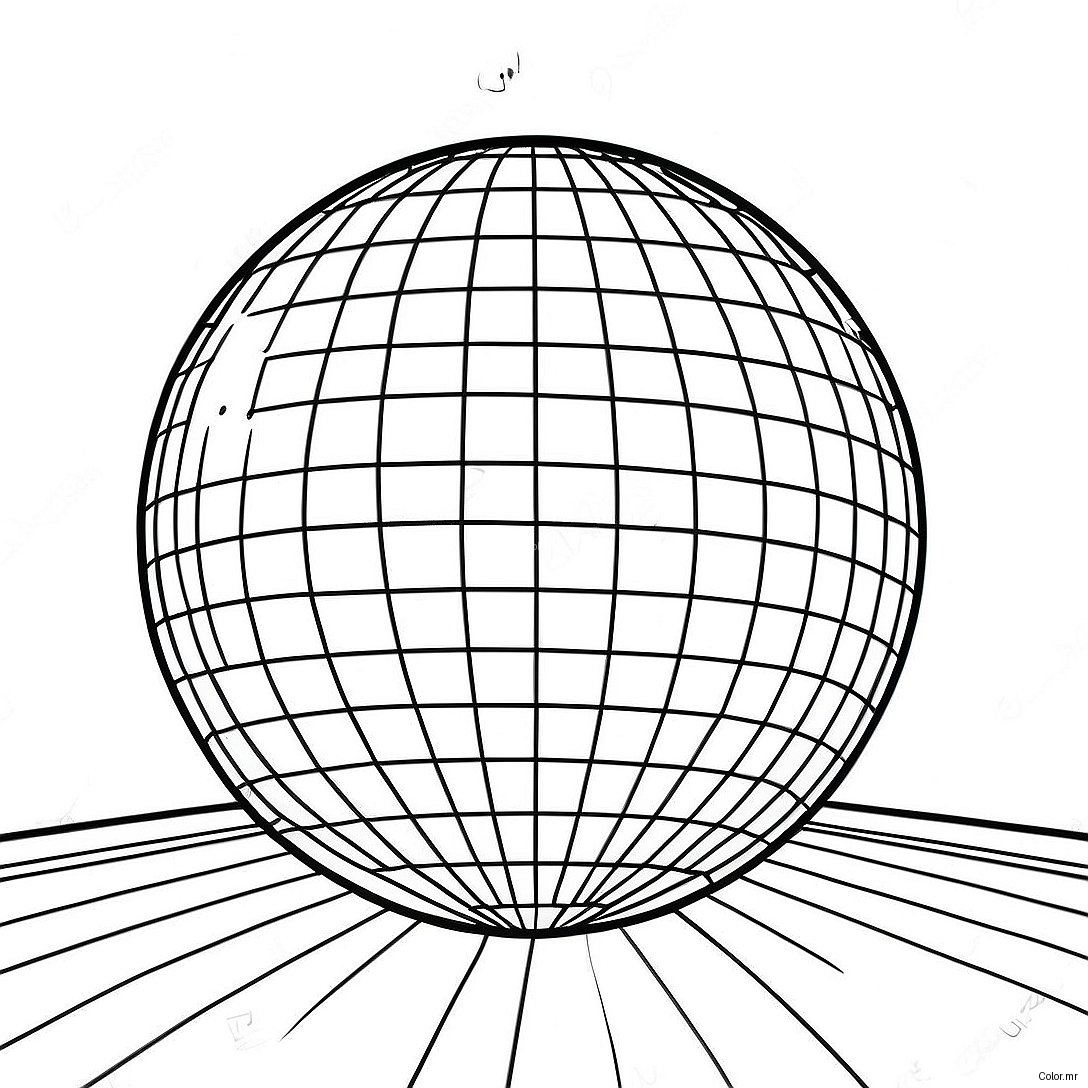 Shiny Disco Ball In A Nightclub Coloring Page 19959 18618