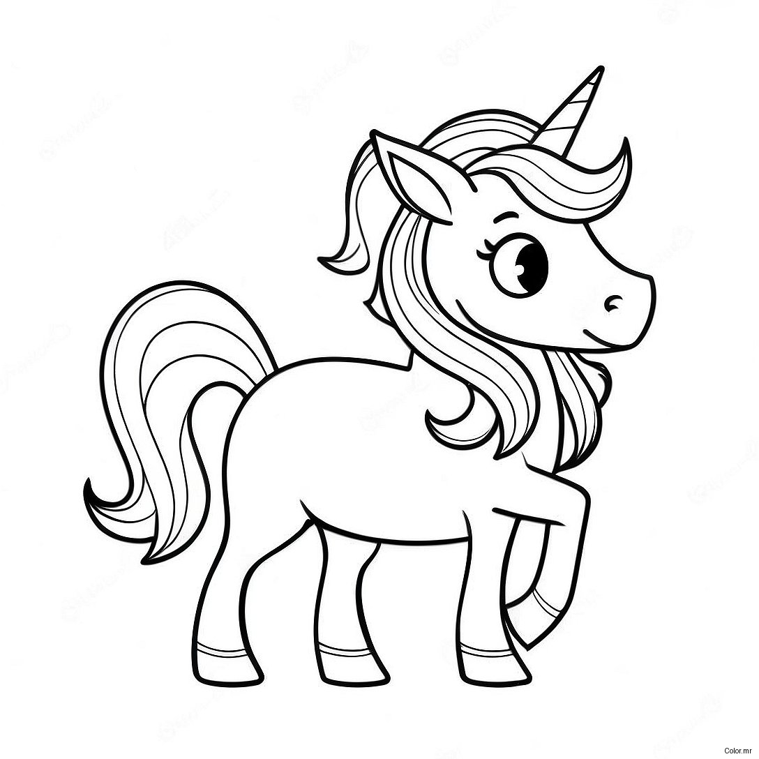Sparkling Unicorn With Santa Hat Coloring Page 3410 2776