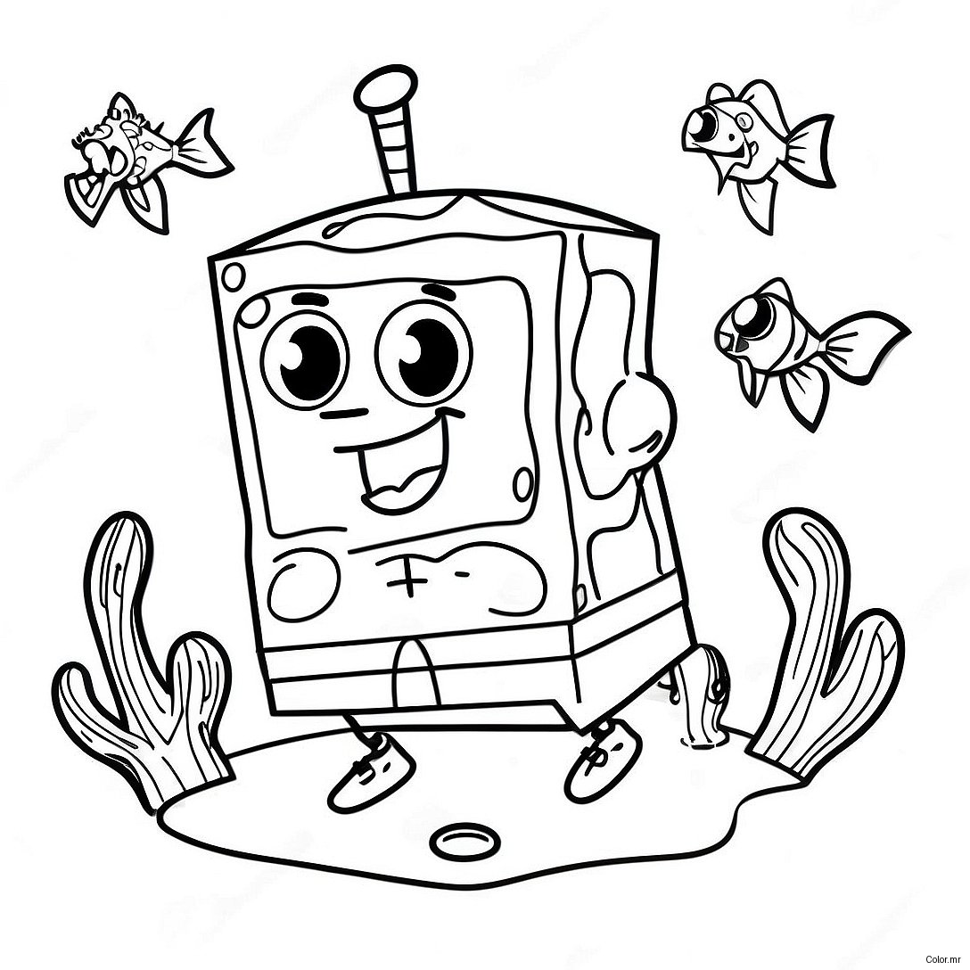 Spongebob Squarepants Underwater Adventure Coloring Page 10378 8517