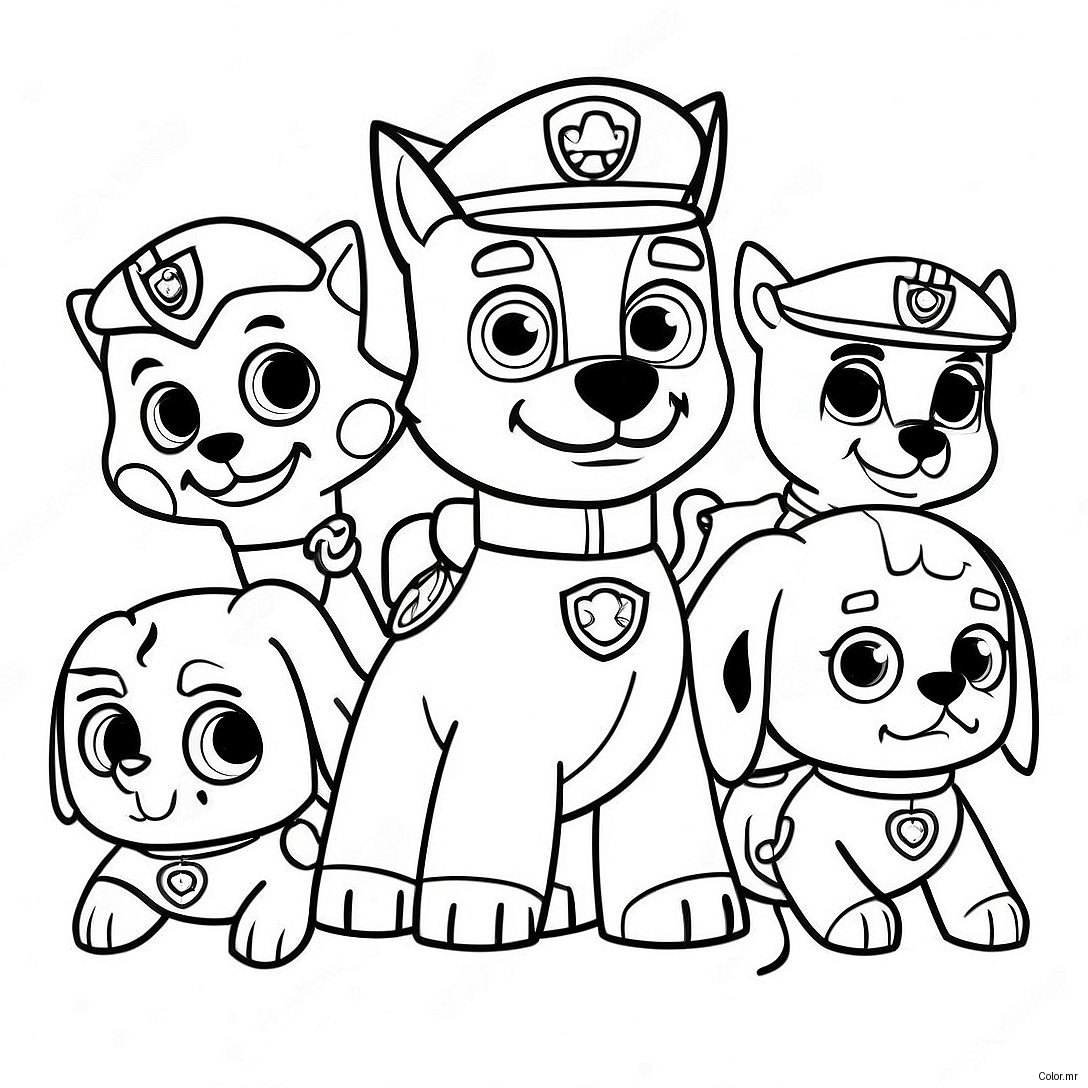 Spooky Halloween Paw Patrol Characters Coloring Page 3430 2789