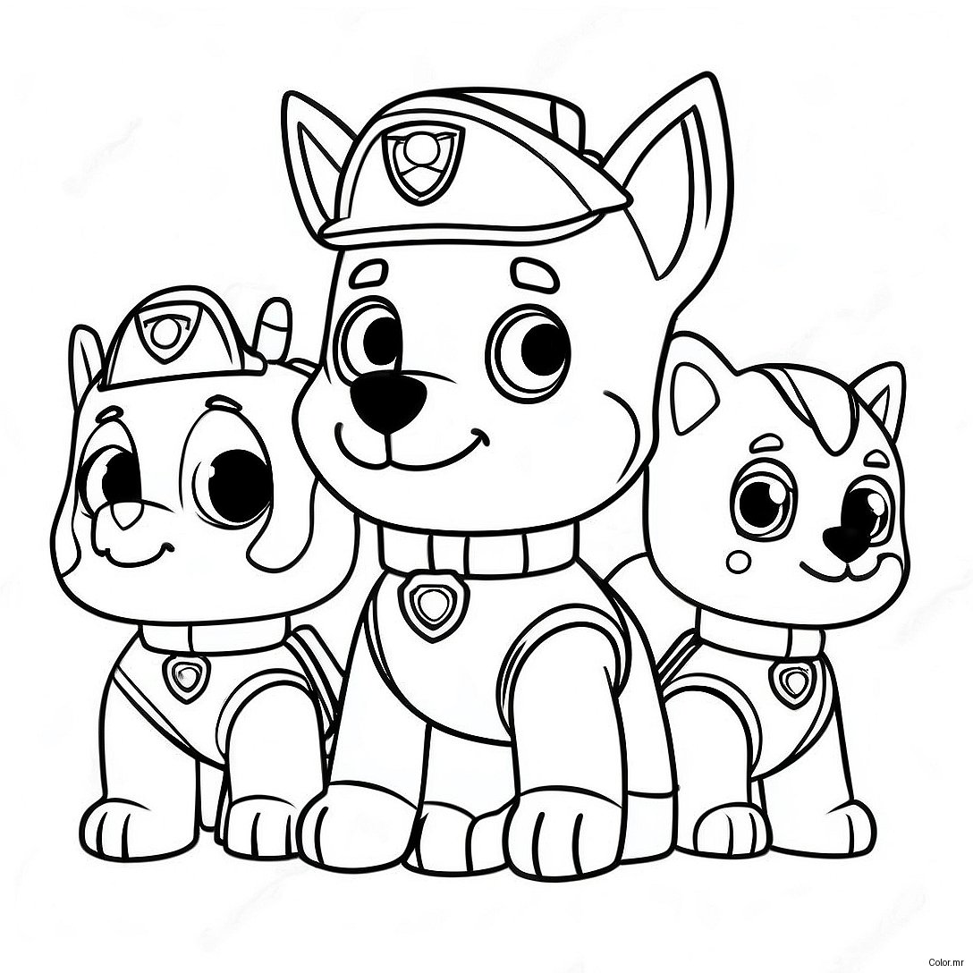 Spooky Halloween Paw Patrol Characters Coloring Page 3430 2791