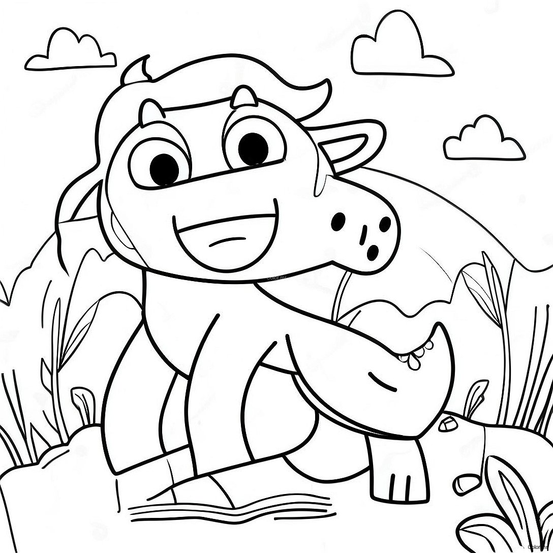 Steve And Maggie In A Fun Adventure Coloring Page 21913 20288