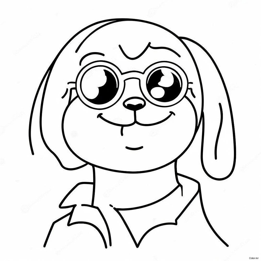 Sunky With Bright Sunglasses Coloring Page 64731 53505