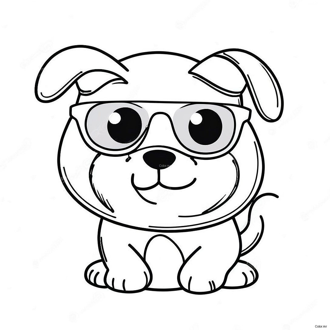 Sunky With Bright Sunglasses Coloring Page 64731 53506