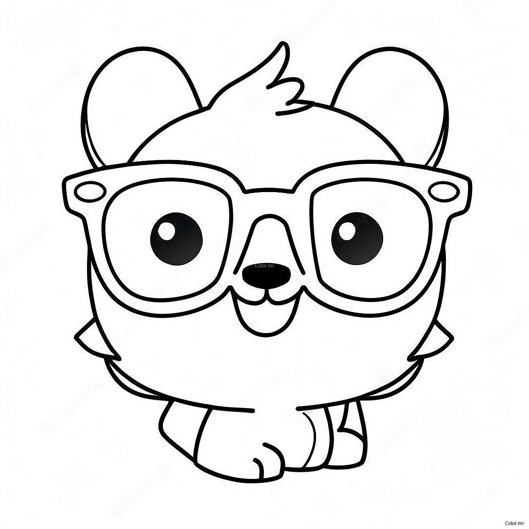 Sunky With Bright Sunglasses Coloring Page 64731 53507