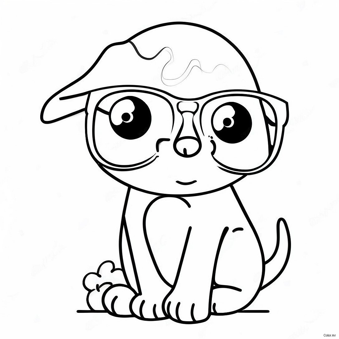 Sunky With Bright Sunglasses Coloring Page 64731 53508