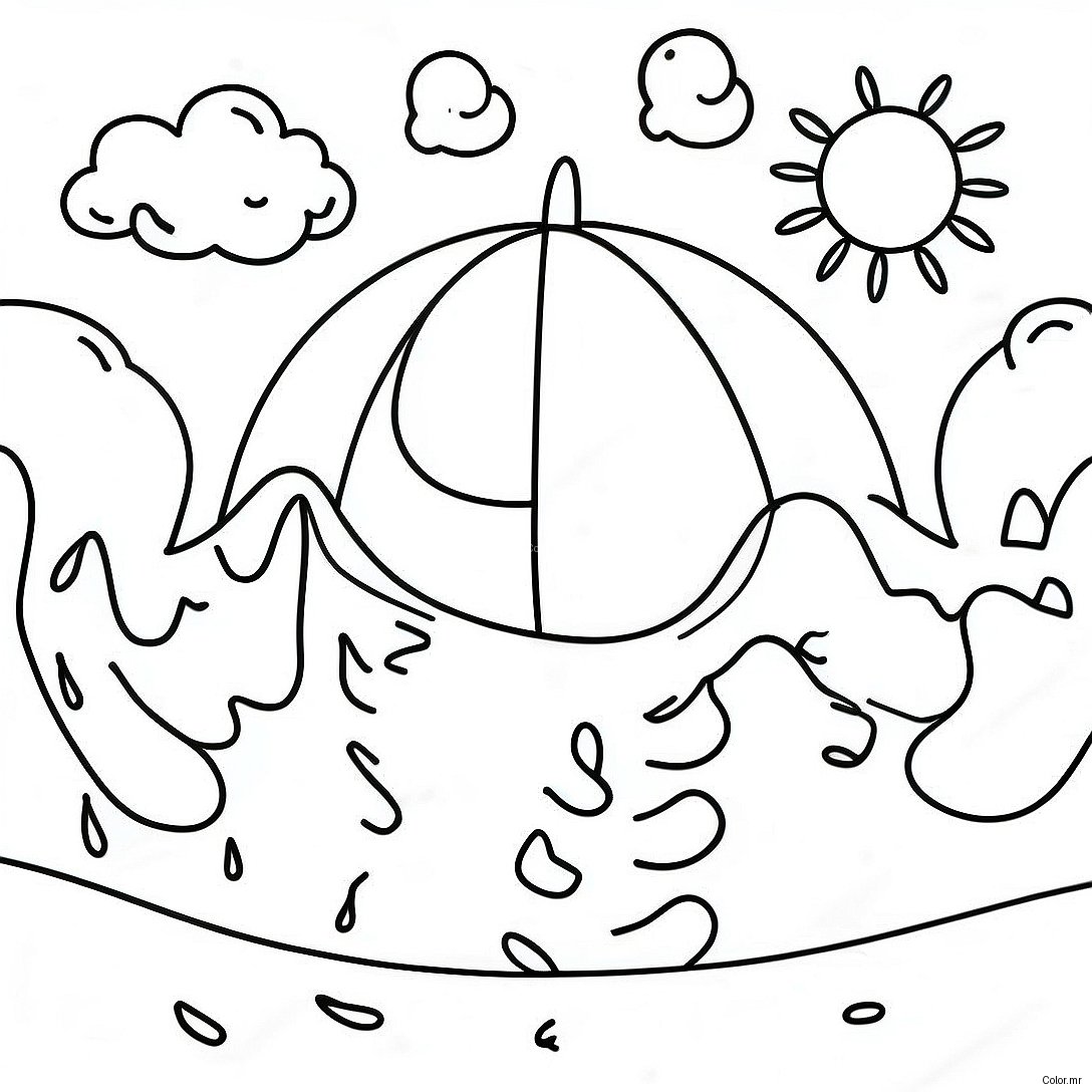 Sunny Day Water Cycle Coloring Page 33762 17887