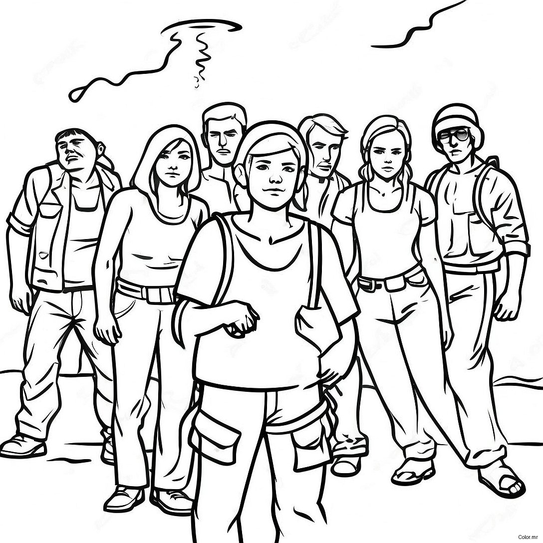 Survivors In A Post Apocalyptic World Coloring Page 62869 52056