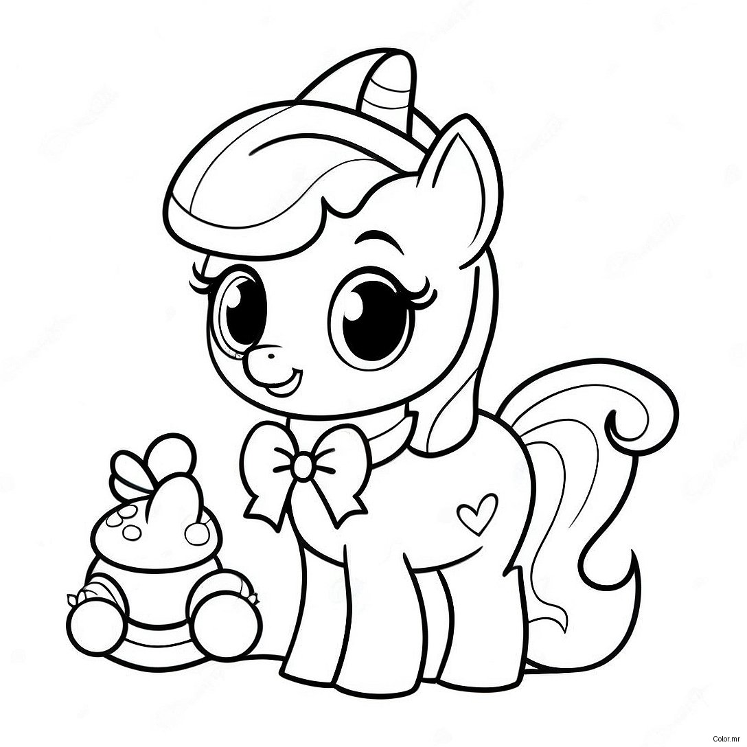 Sweetie Belle With Cute Accessories Coloring Page 74476 61443