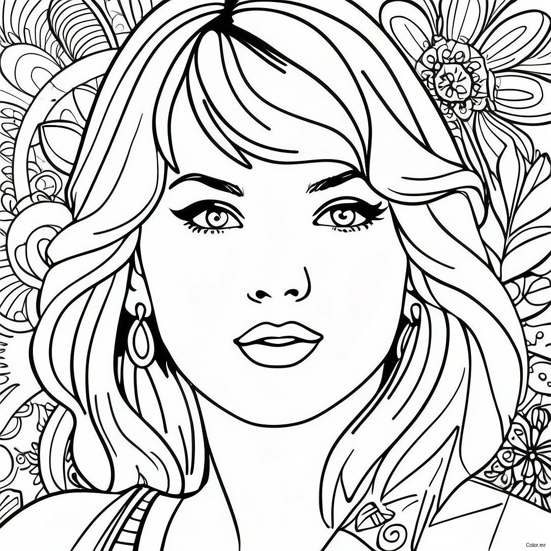 Taylor Swift 1989 Album Cover Coloring Page 1001 797