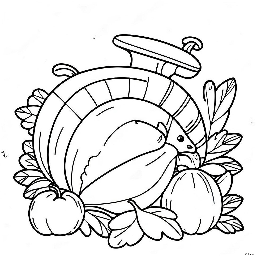 Thanksgiving Themed Math Challenge Coloring Page 65481 54109