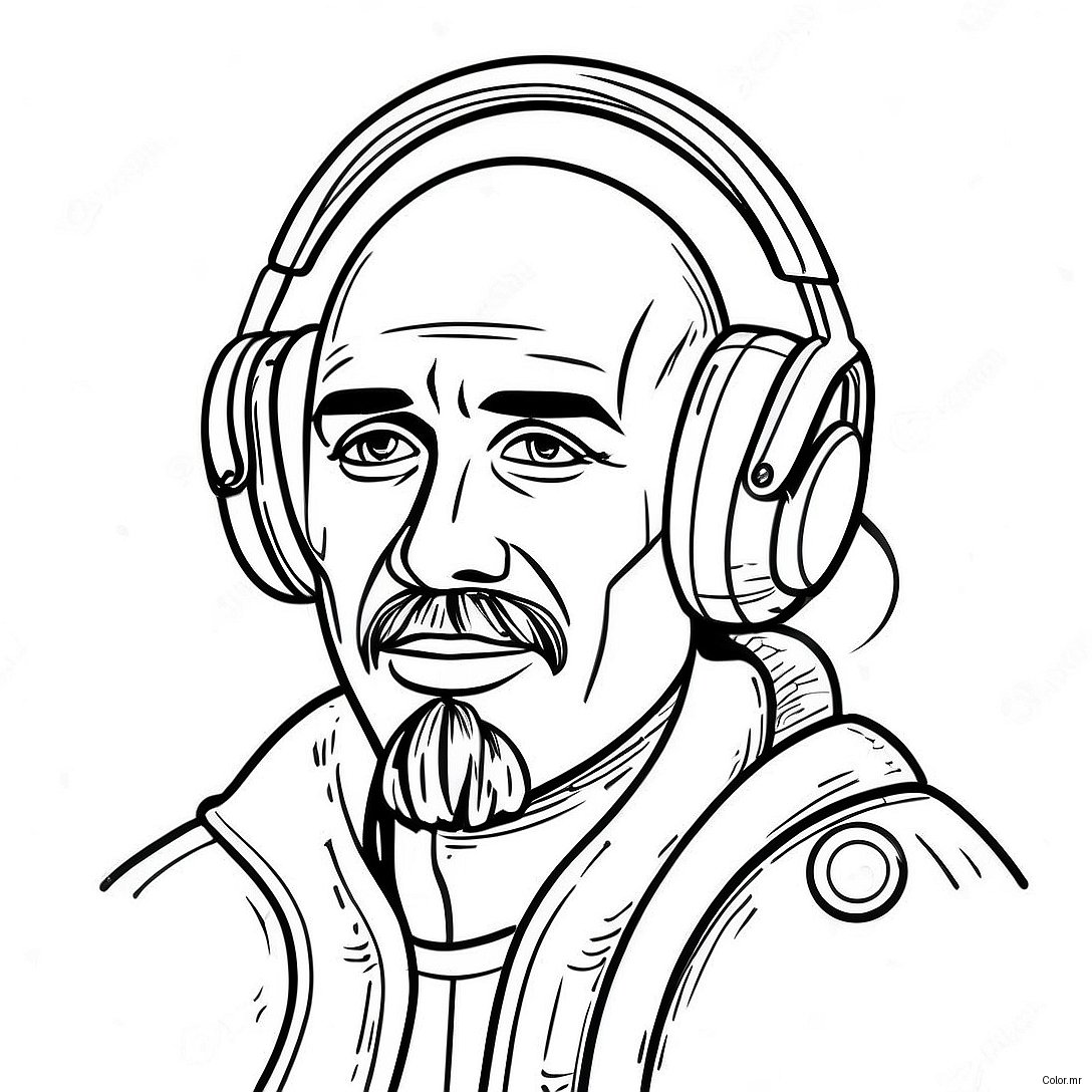 Titan Speakerman With Colorful Headphones Coloring Page 6325 5150