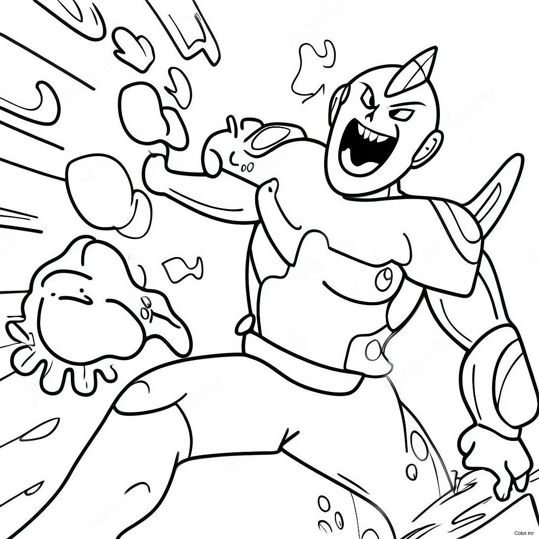 Ultraman Fighting Alien Monsters Coloring Page 21984 20336