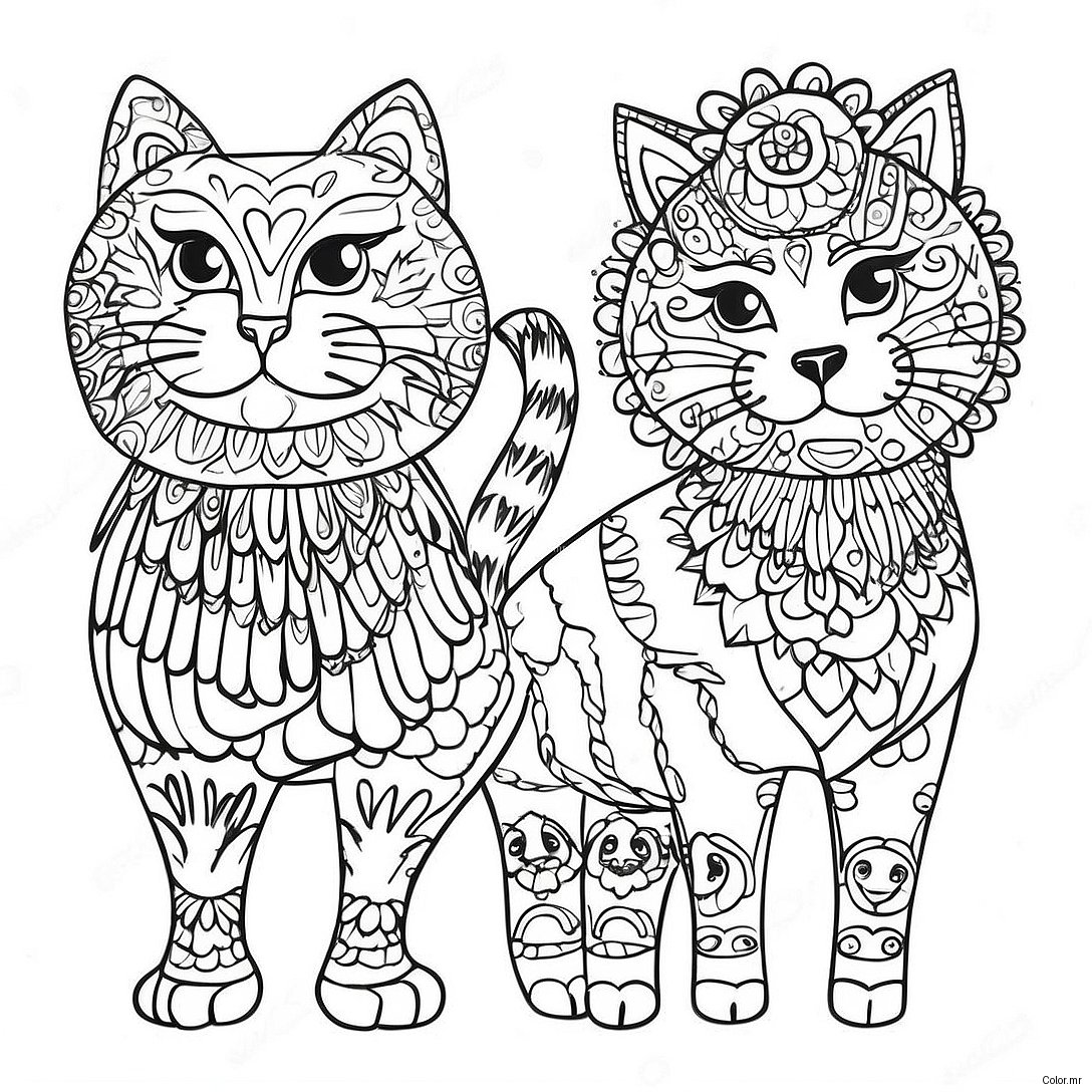 Vibrant Mexican Folk Art Animals Coloring Page 68093 56181