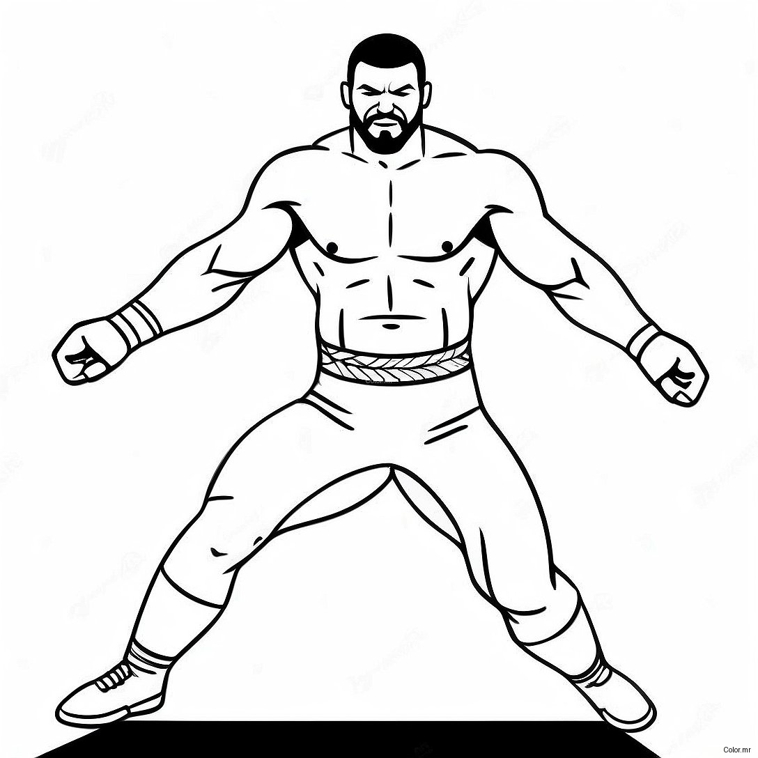 Vibrant Wwe Wrestler Jumping Coloring Page 4802 3861