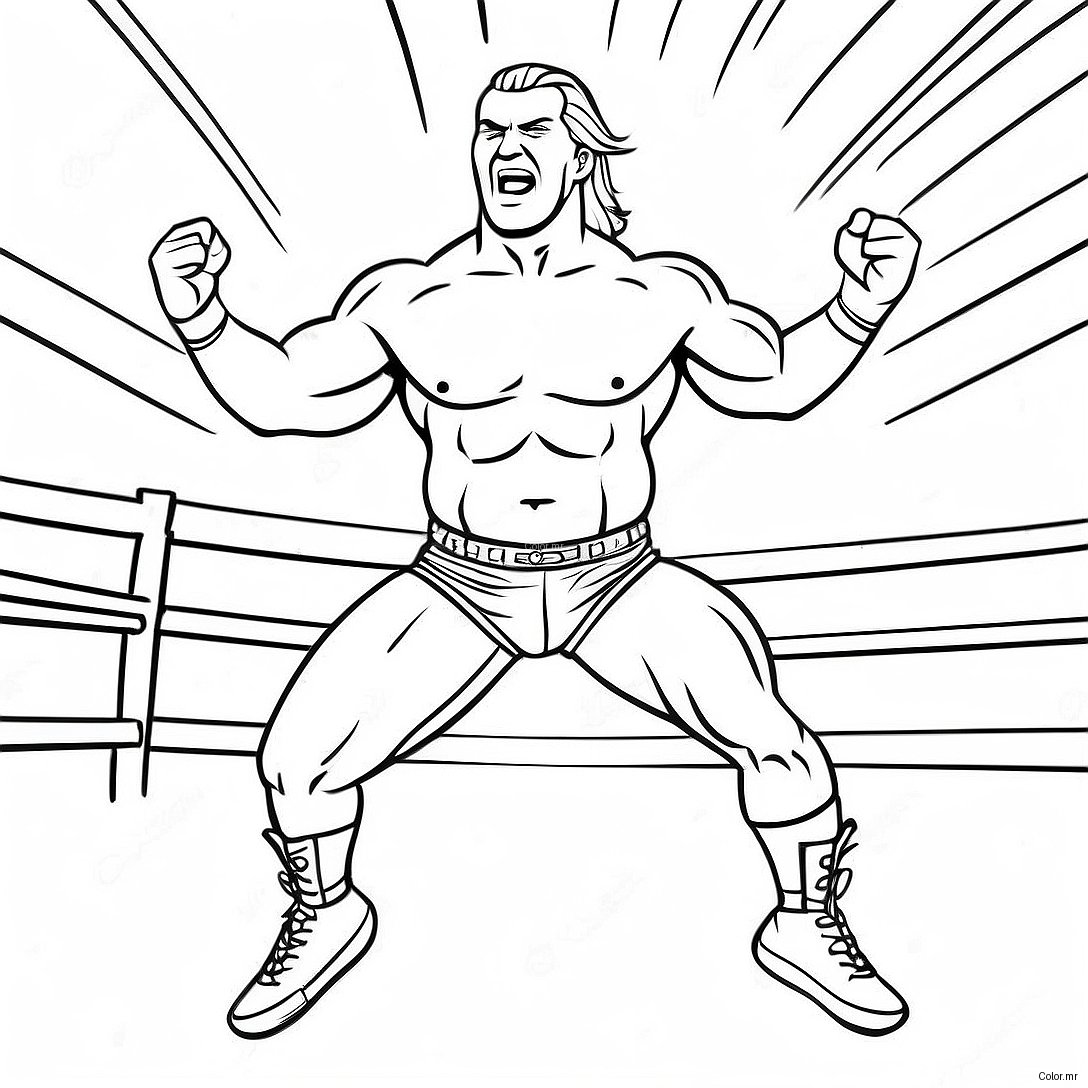 Vibrant Wwe Wrestler Jumping Coloring Page 4802 3863