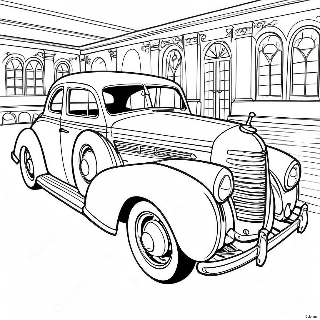 Vintage Classic Car Coloring Page 1362 1091