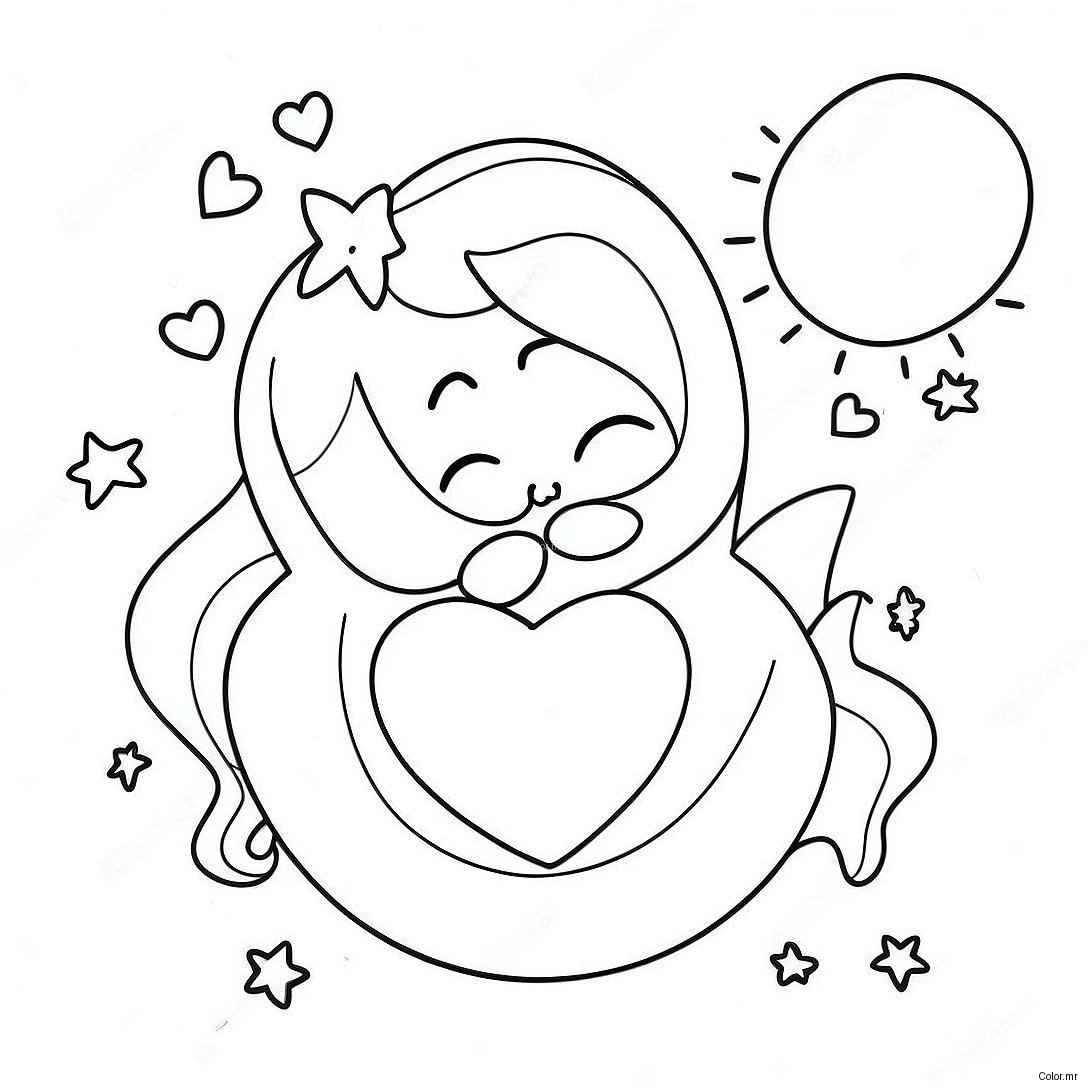 Whimsical I Love You To The Moon And Back Coloring Page 23474 21517