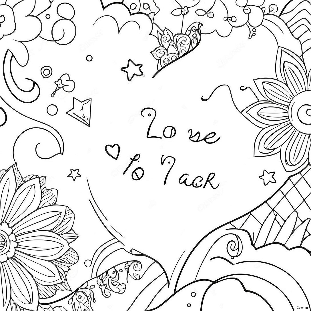 Whimsical I Love You To The Moon And Back Coloring Page 23474 21690
