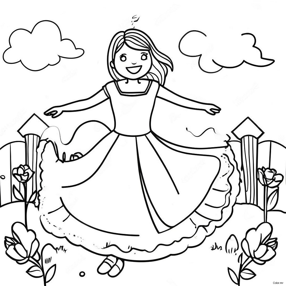 Whimsical Taylor Swift Folklore Scene Coloring Page 13388 11113