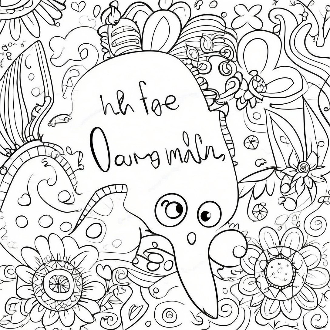 Witty Humorous Quote Coloring Page 16963 14282