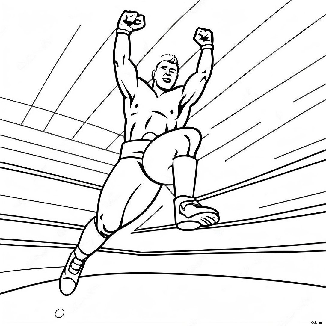 Wwe Wrestler Jumping On Opponent Coloring Page 27834 25310