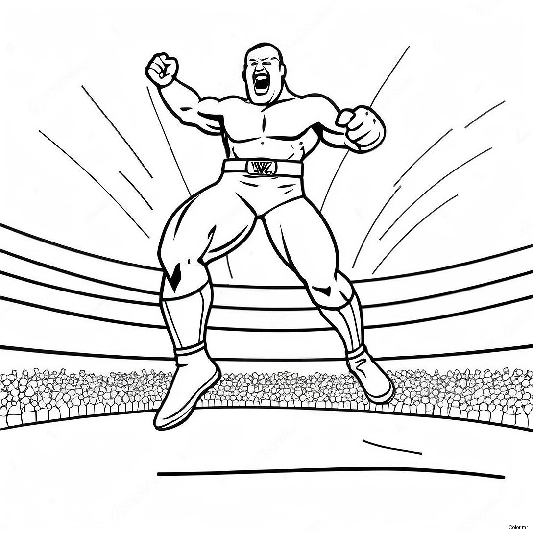 Wwe Wrestler Jumping On Opponent Coloring Page 28546 25863
